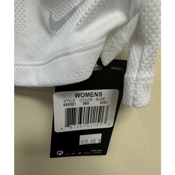 NEW Women's O/S NIKE Dri-Fit Sleeveless Tank Top White 655321 - 995 - Picture 3 of 3